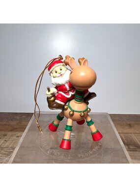 RARE 1993 Matrix Christmas Tradition, Santa on Reindeer Collectible Ornament